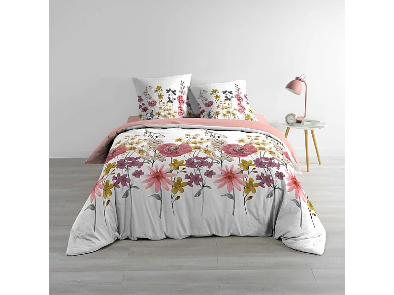 Parure de Lit 3 Pièces "Rosine" 240x220cm Blanc