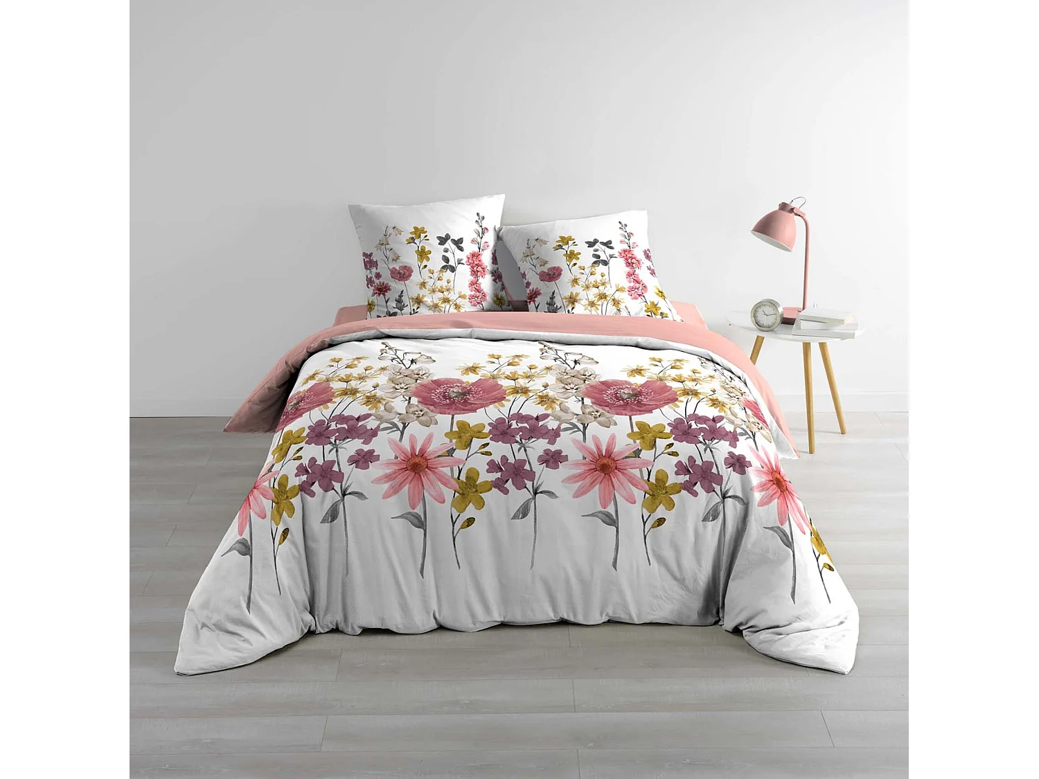 Parure de Lit 3 Pièces "Rosine" 240x220cm Blanc