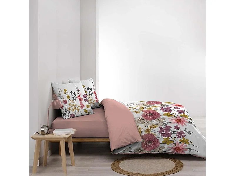 Parure de Lit 3 Pièces "Rosine" 240x220cm Blanc