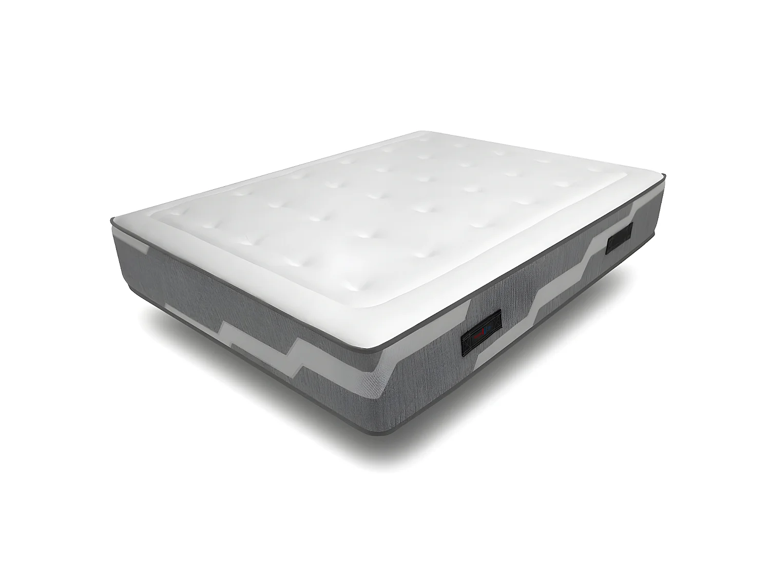 Ensemble matelas 90x190cm ressorts ensachés Select avec 1 Oreiller visco 60x60 et Sommier kit gris