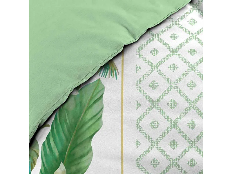 Parure de Lit 3 Pièces "Boréale" 240x220cm Vert