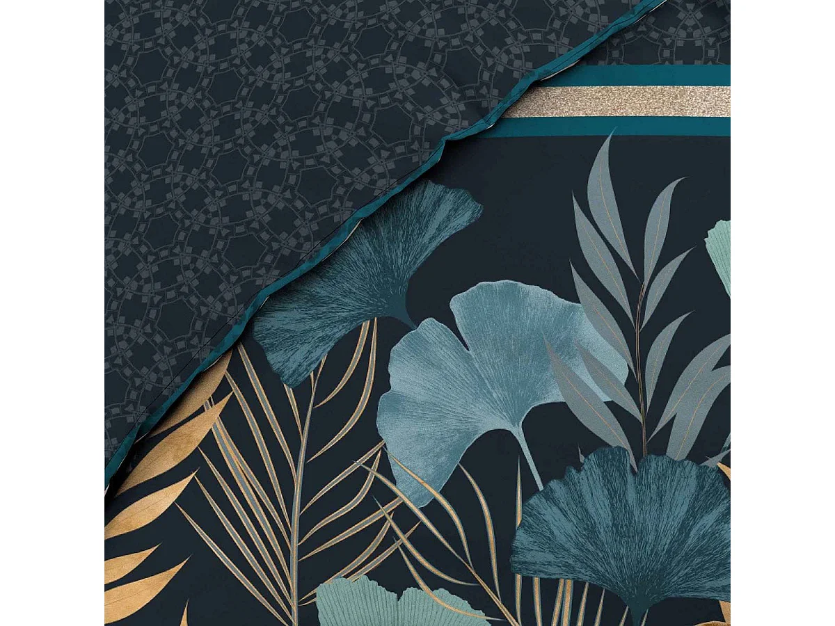 Parure de Lit 3 Pièces "Blondy Line" 240x220cm Bleu