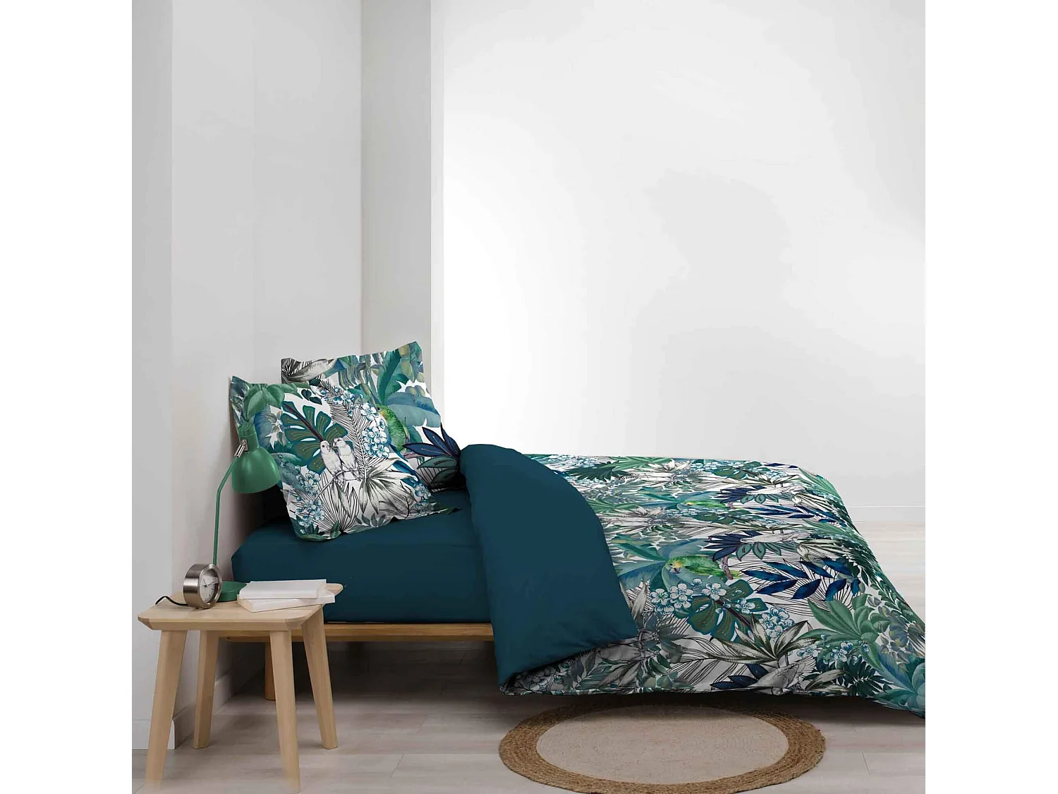 Parure de Lit 3 Pièces "Colibri" 240x220cm Vert