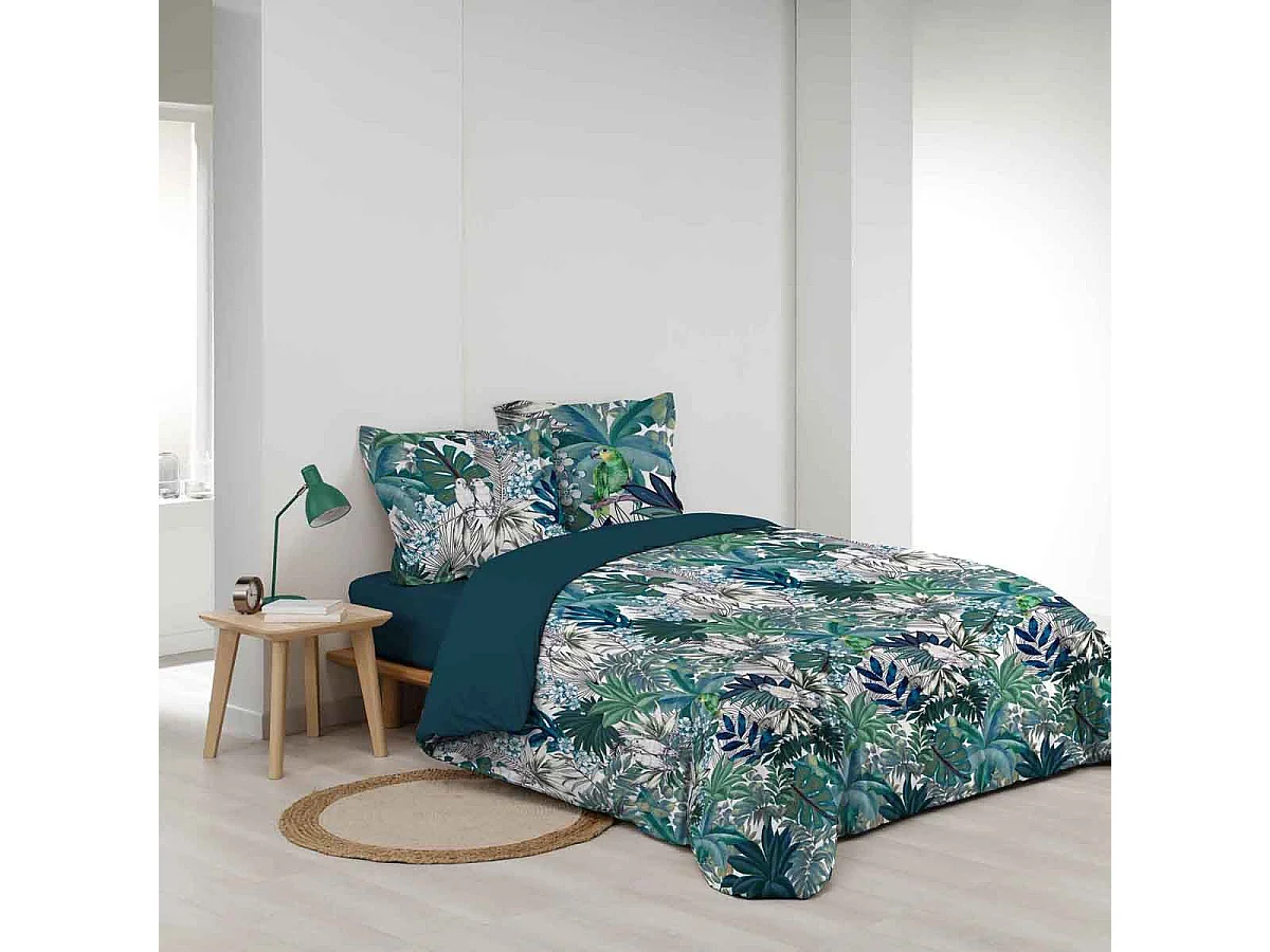 Parure de Lit 3 Pièces "Colibri" 260x240cm Vert