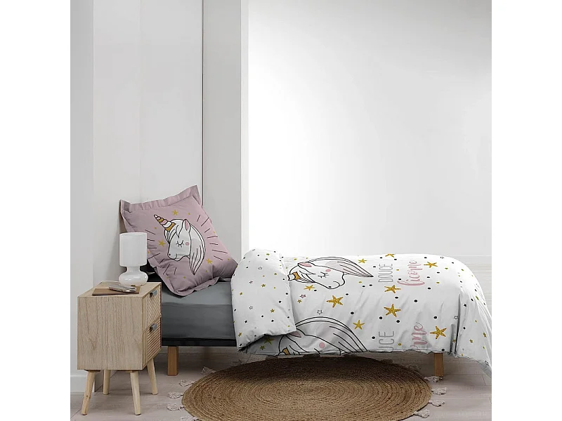 Parure de Lit 2 Pièces "Lilirose" 140x200cm Rose