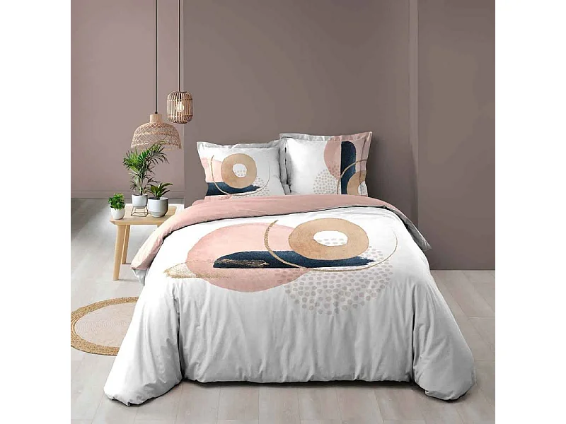 Parure de Lit 3 Pièces "Novaline" 260x240cm Blanc