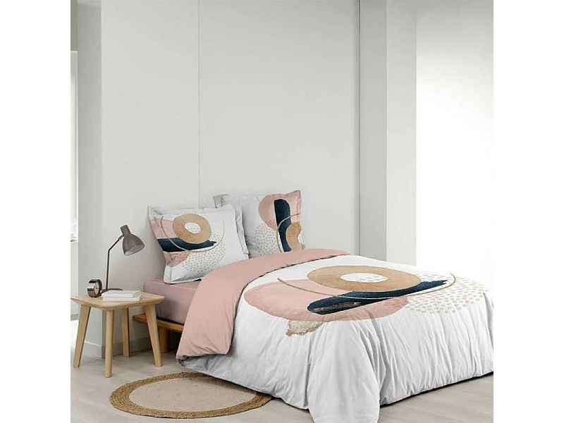 Parure de Lit 3 Pièces "Novaline" 260x240cm Blanc