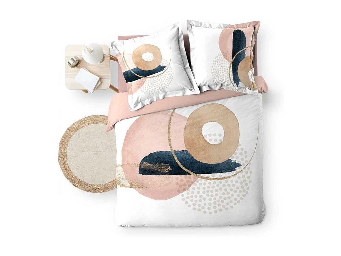 Parure de Lit 3 Pièces "Novaline" 260x240cm Blanc