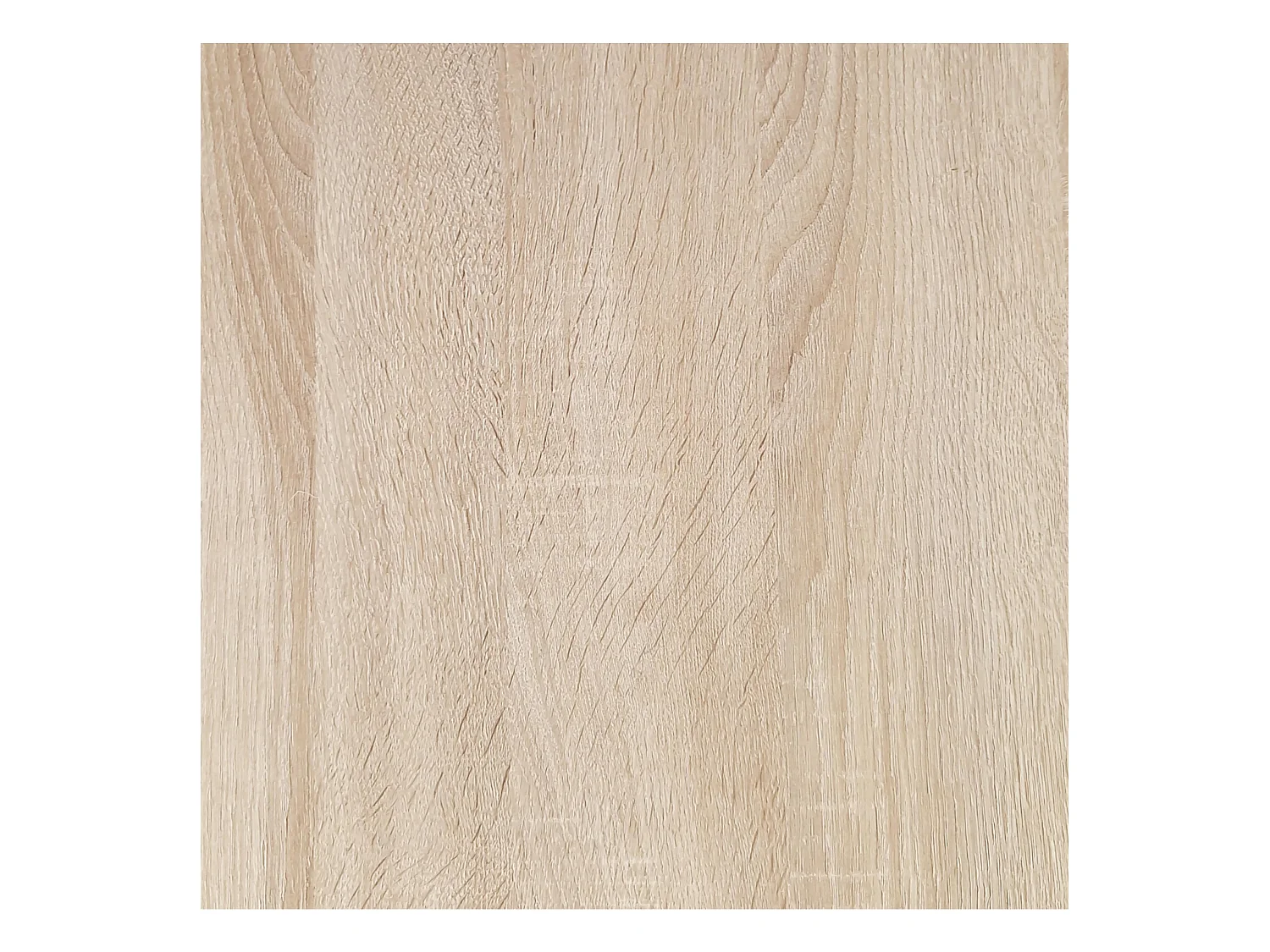 Tavolo da pranzo fisso rotondo ZEN, 90x90x77cm, Capacità per 4 persone, Colore rovere, Gambe in metallo laccato nero opaco