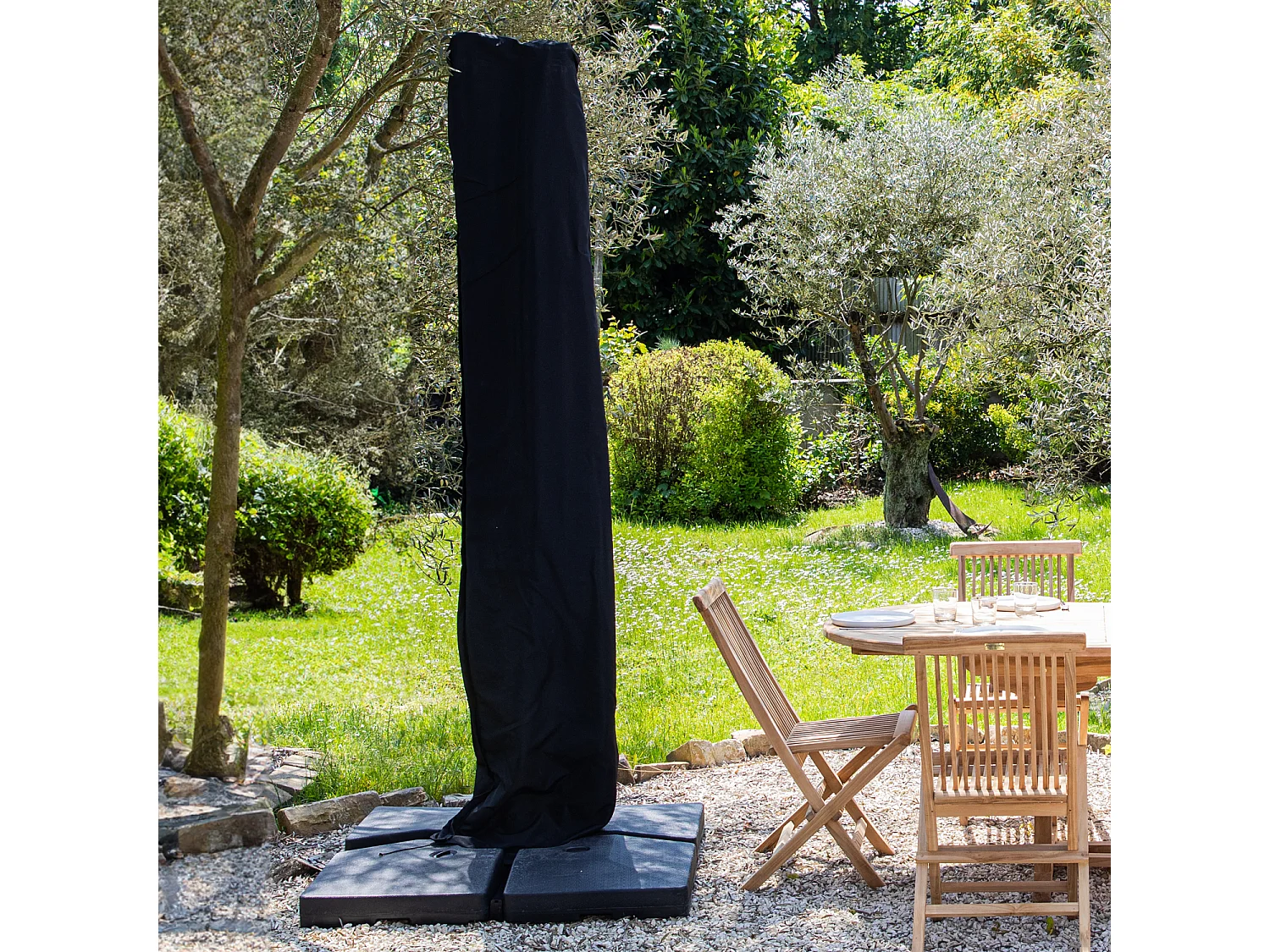 Housse 253cm pour parasol déporté