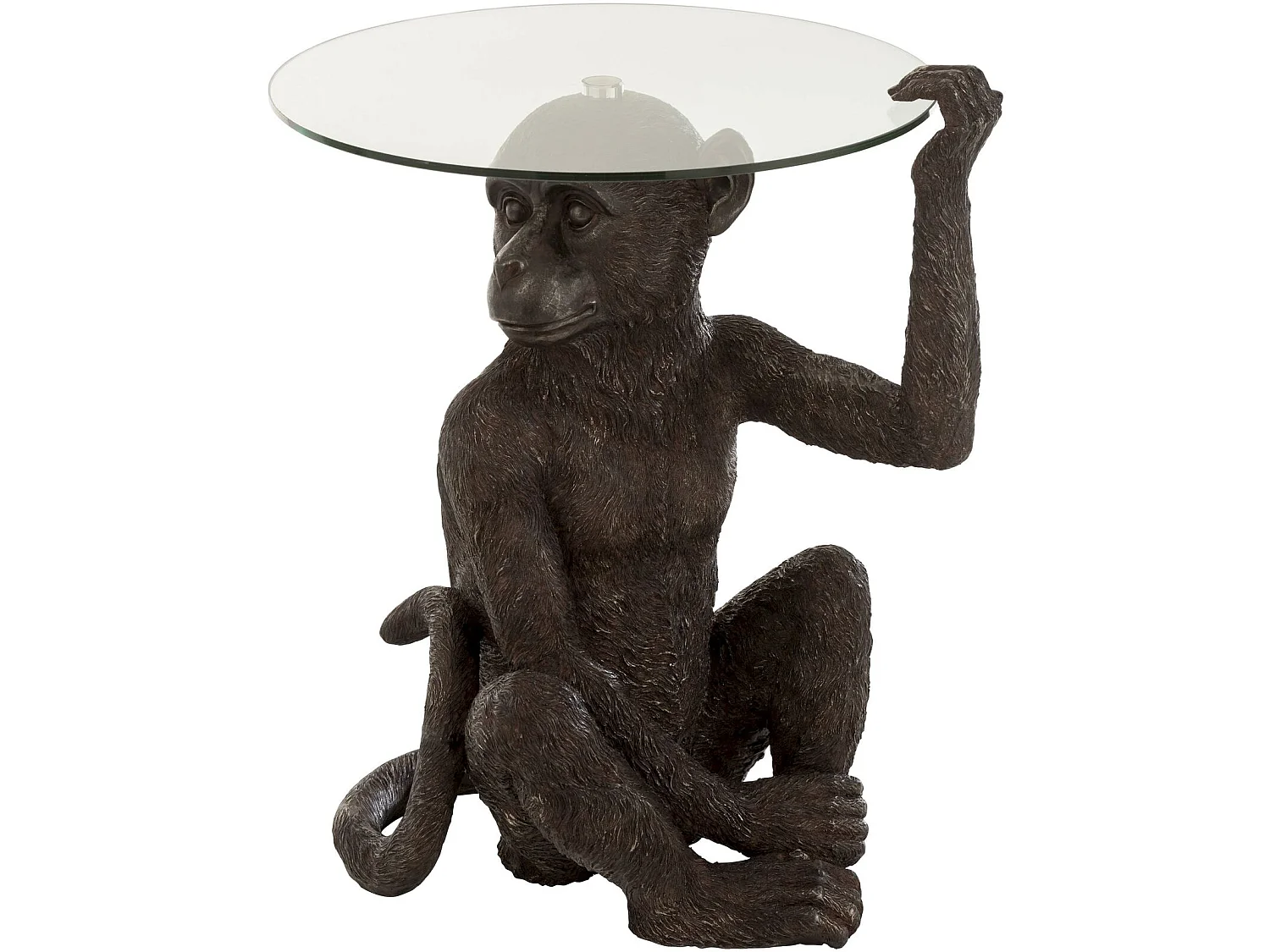 Table d'appoint singe Hebron en Résine