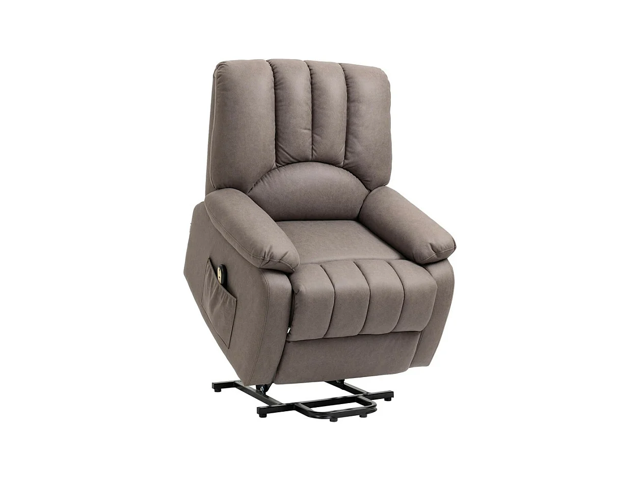 Fauteuil relax inclinable électrique releveur Baryton avec repose-pied et télécommande