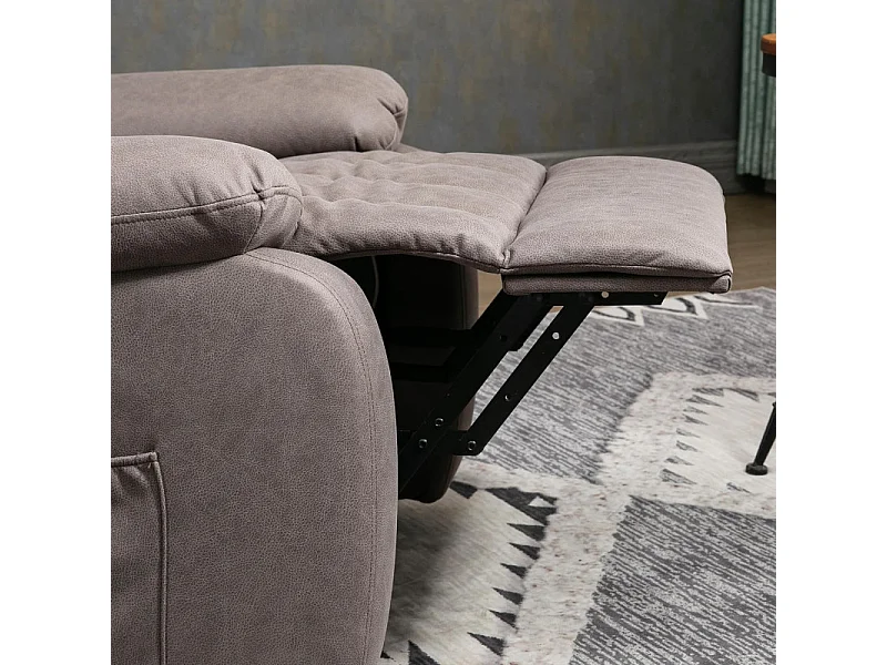 Fauteuil relax inclinable électrique releveur Baryton avec repose-pied et télécommande