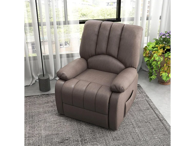 Fauteuil relax inclinable électrique releveur Baryton avec repose-pied et télécommande
