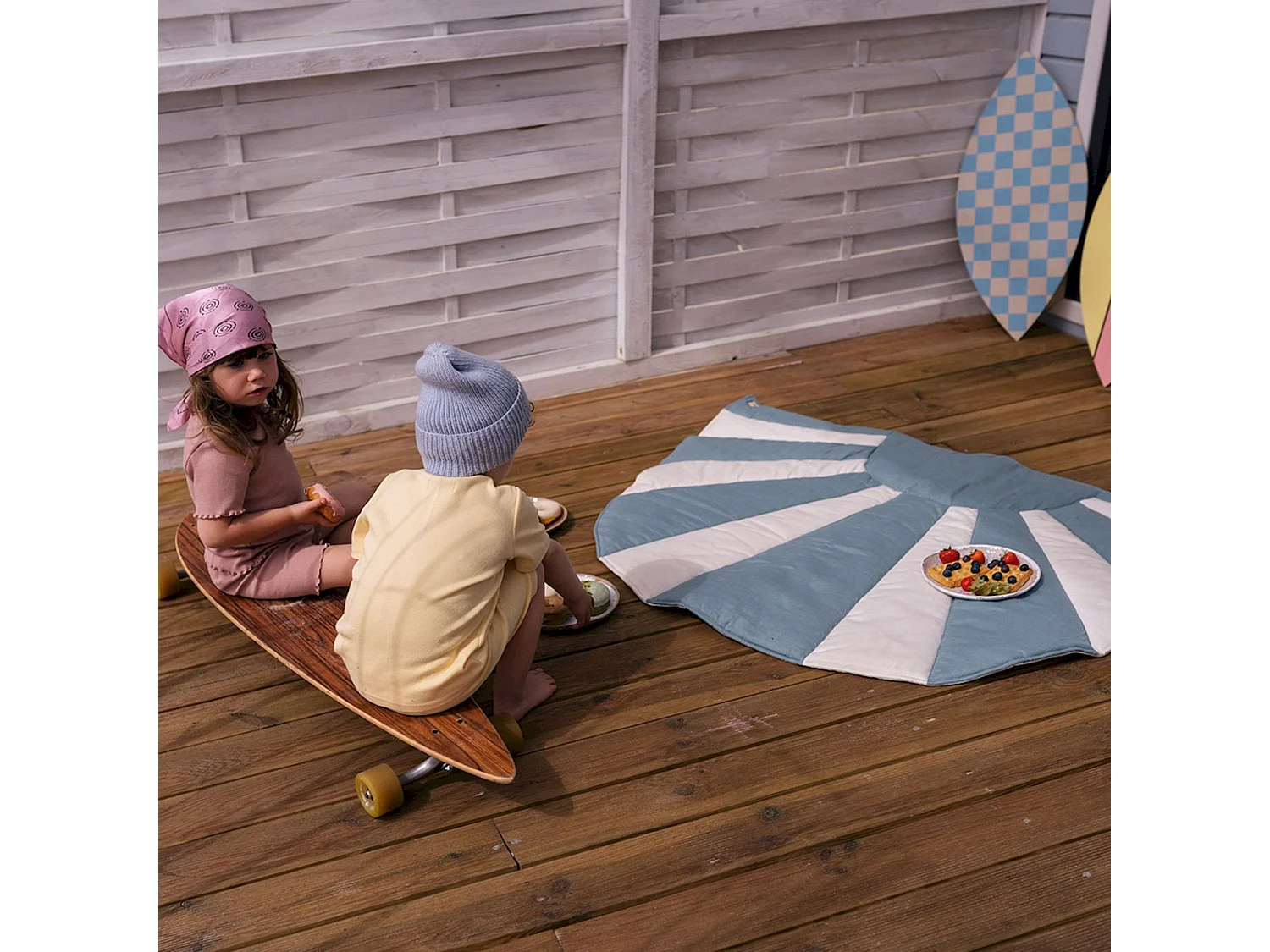 Tapis de sol soleil molletonné bébé enfant follow the sun