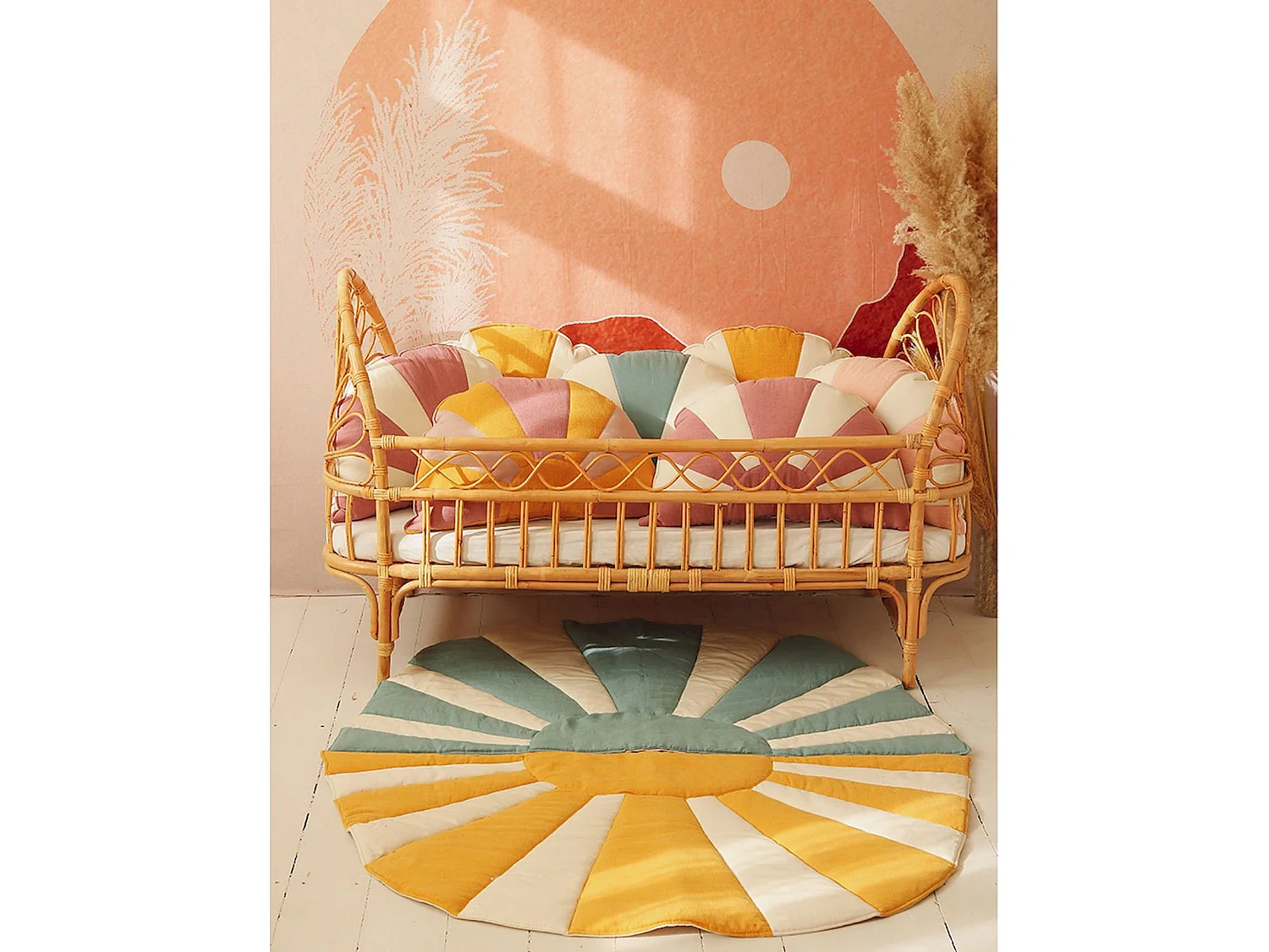 Tapis de sol soleil molletonné bébé enfant follow the sun