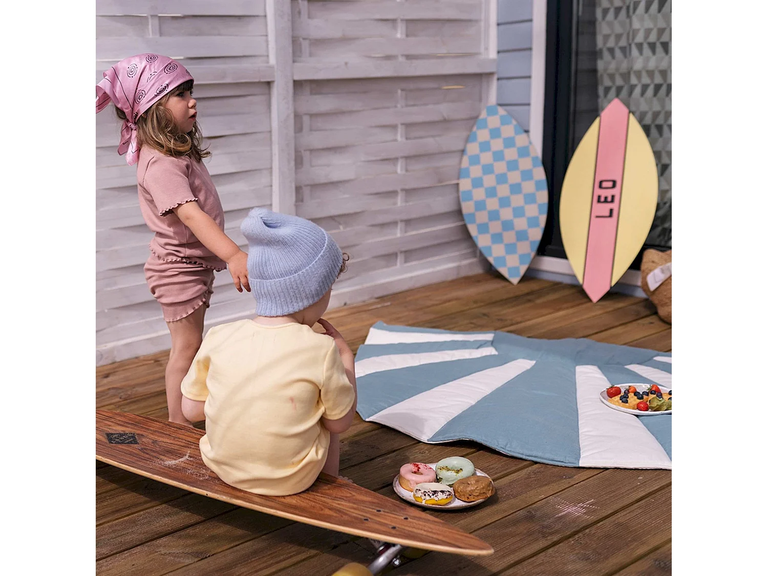 Tapis de sol soleil molletonné bébé enfant follow the sun