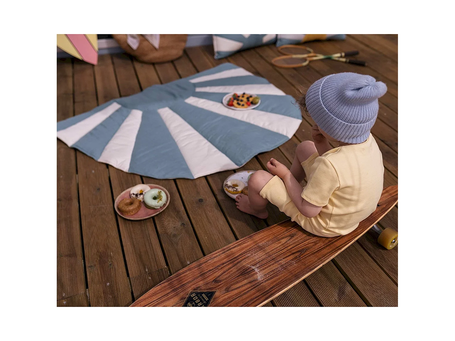 Tapis de sol soleil molletonné bébé enfant follow the sun