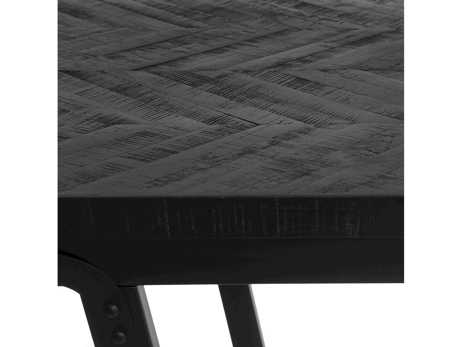 Table Chevron Bazar Bizar en bois et fer