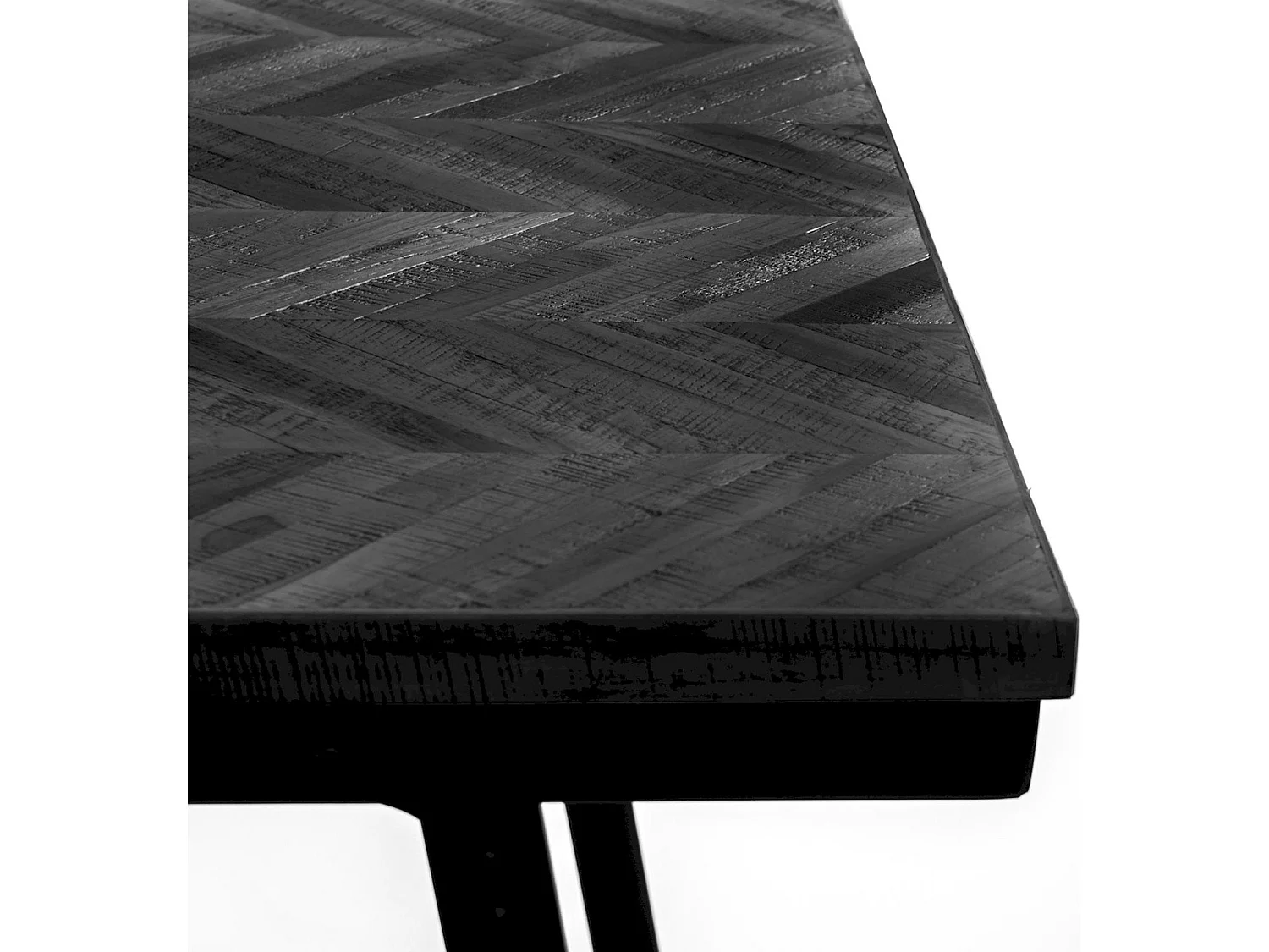 Table Chevron Bazar Bizar en bois et fer