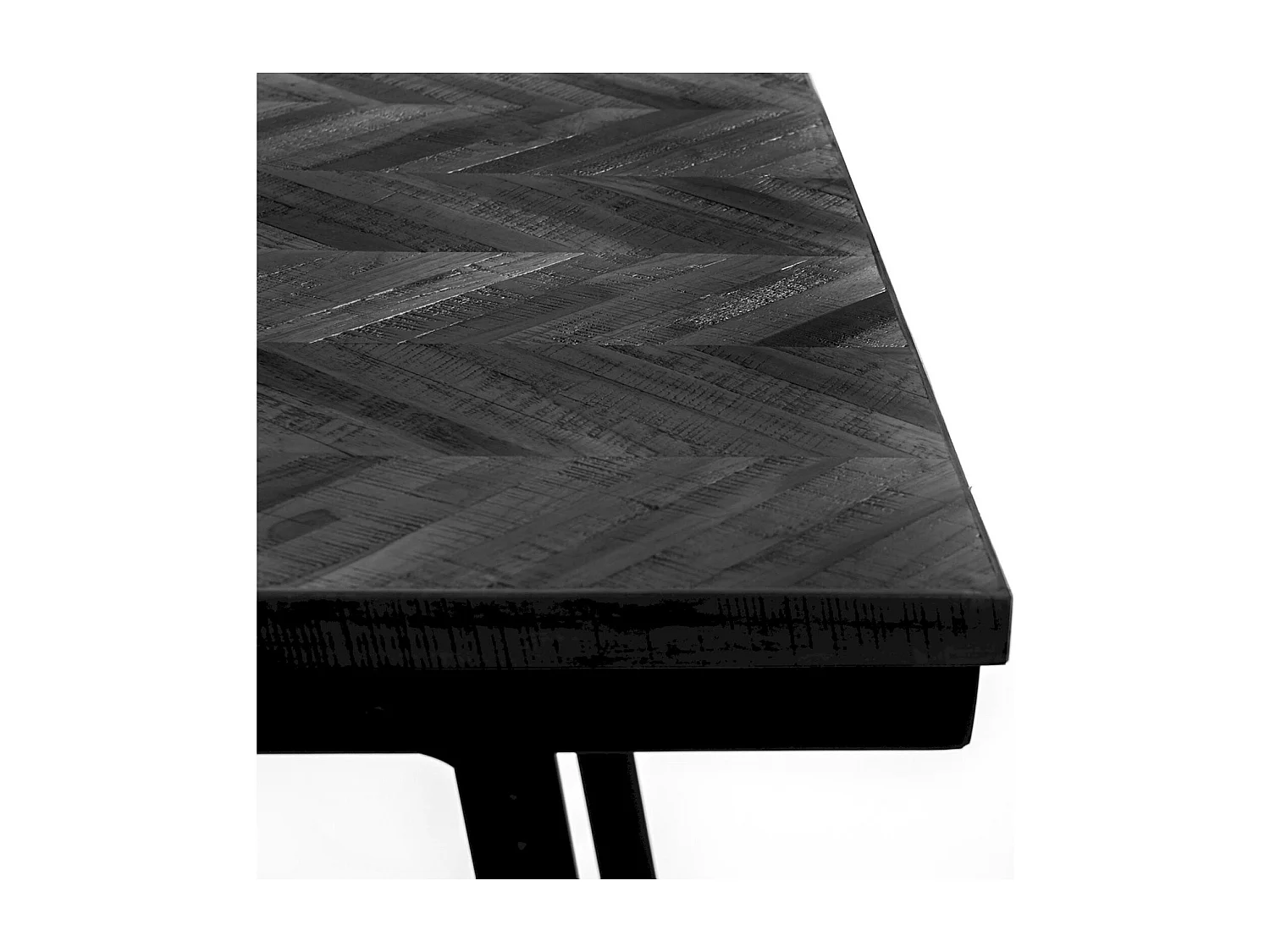 Table Chevron Bazar Bizar en bois et fer