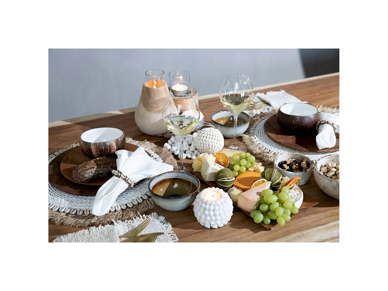 Set de Table Jonc de Mer et Coquillages