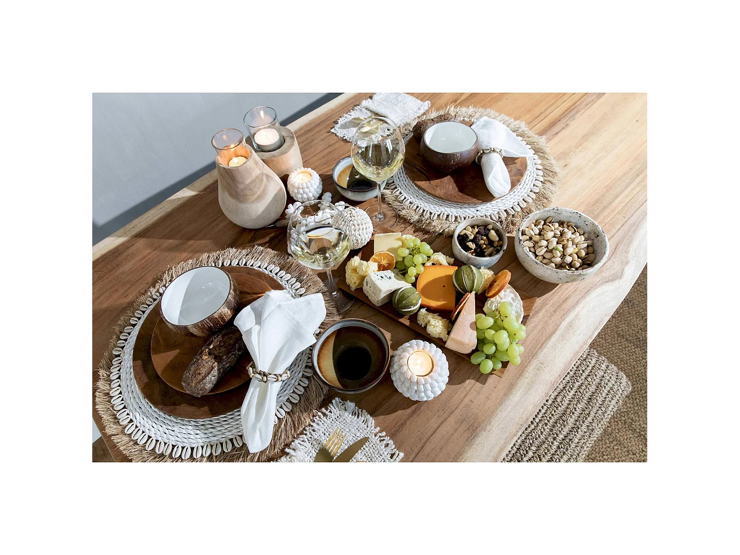 Set de Table Jonc de Mer et Coquillages