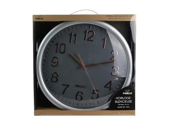 Horloge Silencieuse 35cm avec Design Sophistiqué