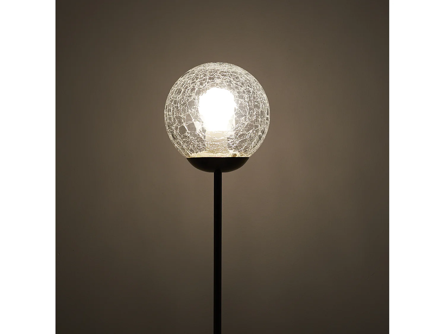 Lampadaire Retro Verre Ciselé Blanc, Or