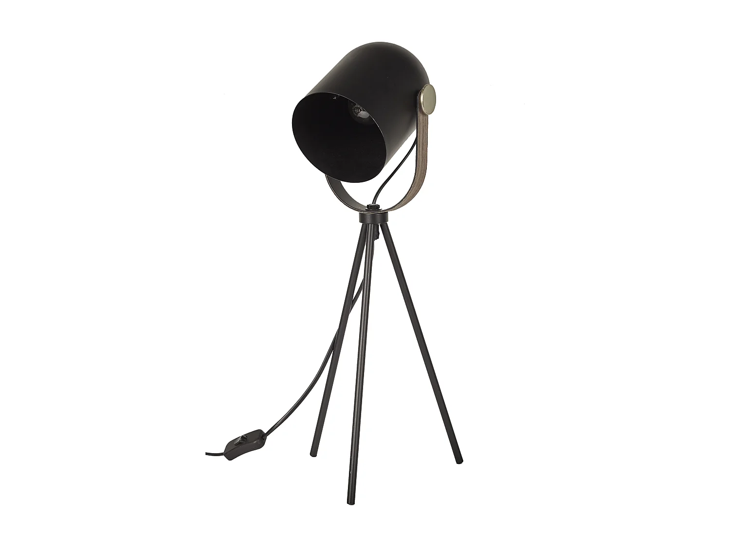 Lampe A Poser Indus Metal Noir Noir