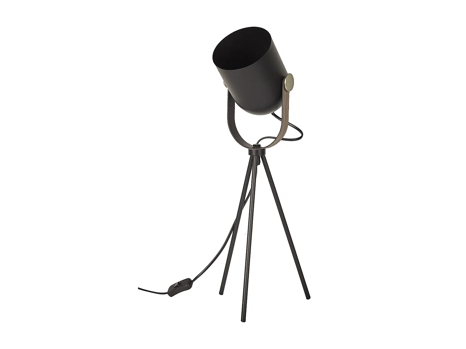 Lampe A Poser Indus Metal Noir Noir