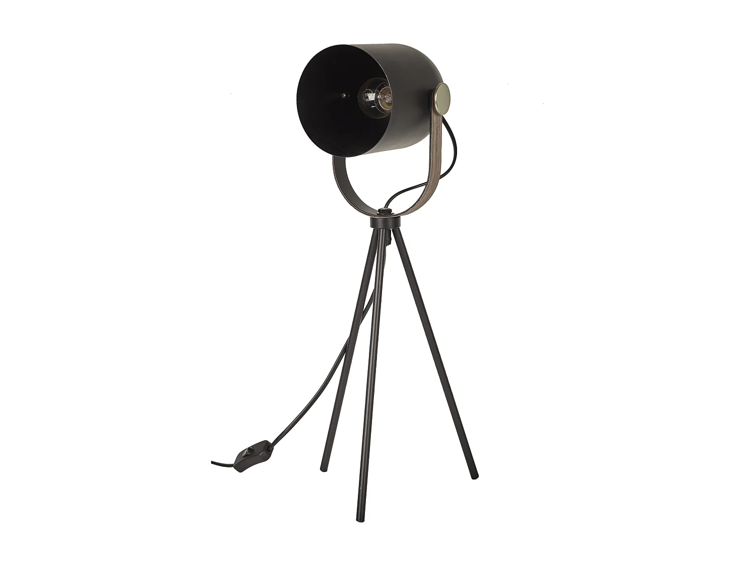 Lampe A Poser Indus Metal Noir Noir