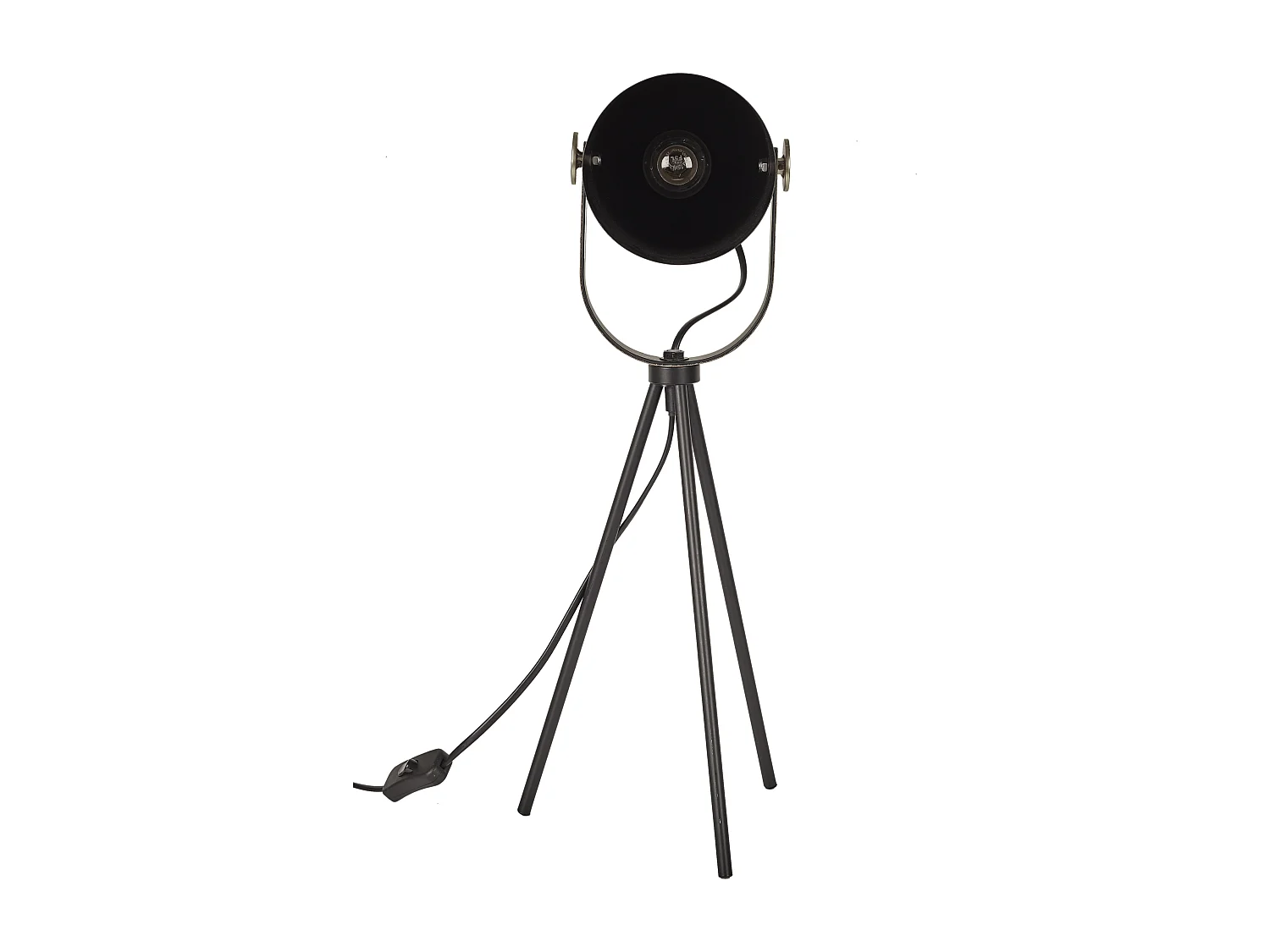 Lampe A Poser Indus Metal Noir Noir