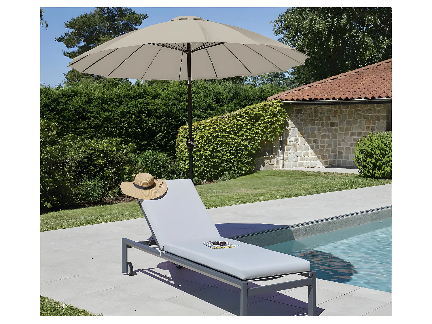 SHANGHAI - Parasol droit Ø2,7m - Lin