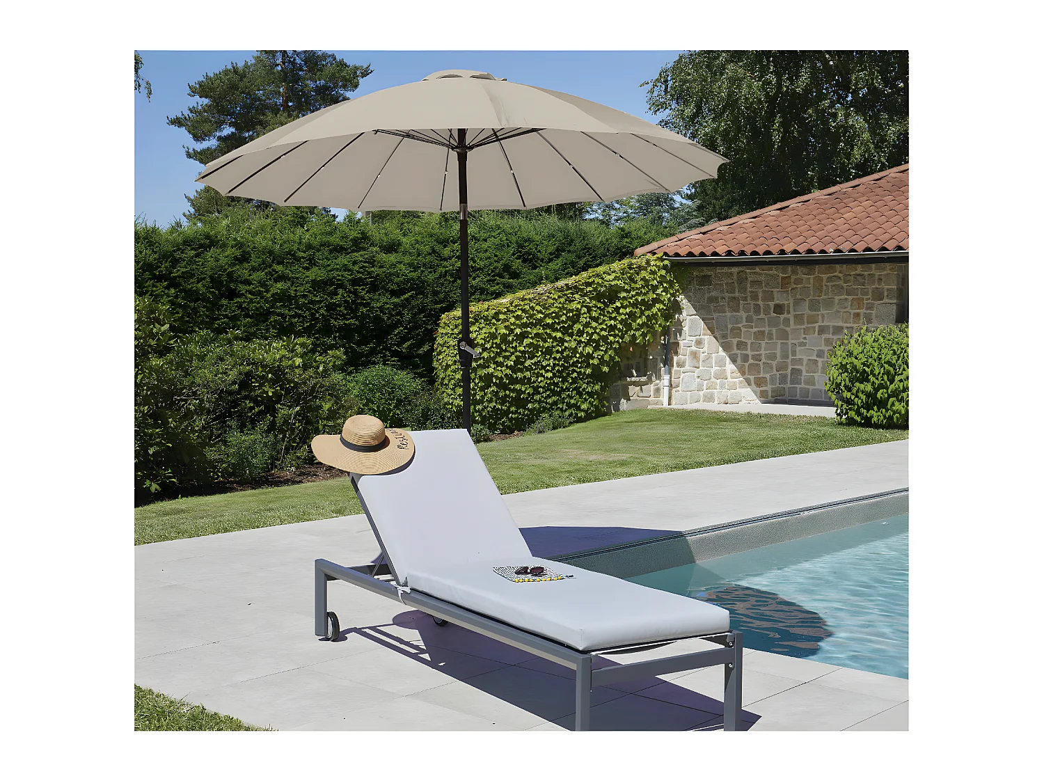 SHANGHAI - Parasol droit Ø2,7m - Lin