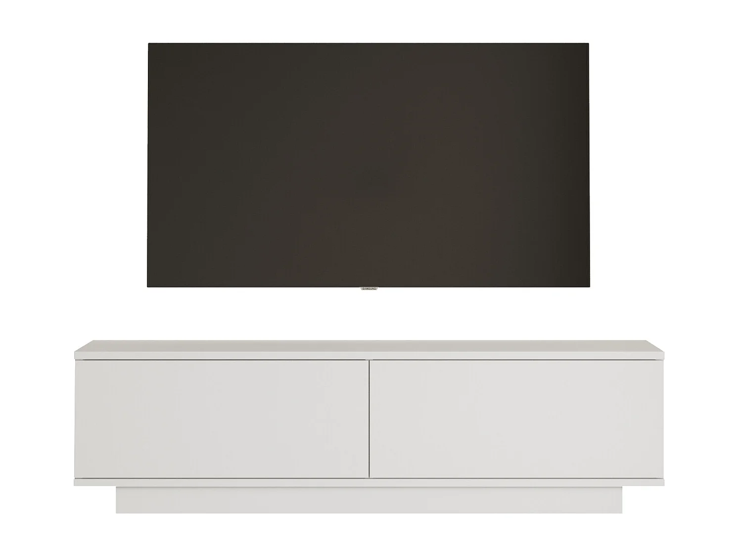Mueble Tv 2 Puertas - Venprodin - 140 Cm Blanco