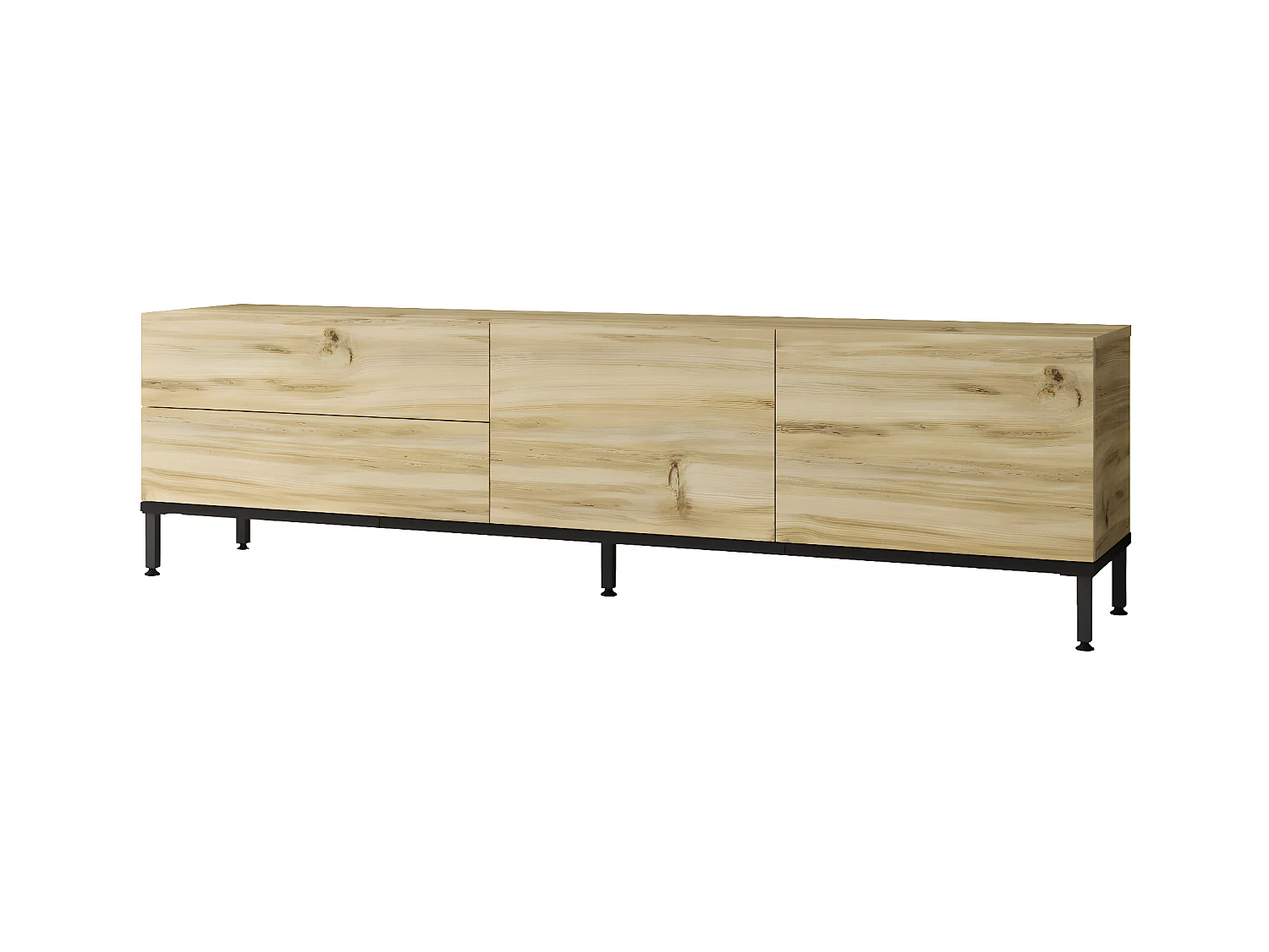 Pernas de metal para gabinete de TV Luvio - Venprodin - carvalho 170 cm