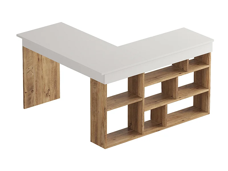 Prateleiras Tywin para mesa moderna - Venprodin - Pinho 115 cm - Branco