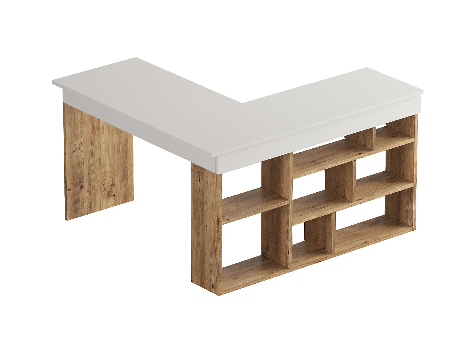 Prateleiras Tywin para mesa moderna - Venprodin - Pinho 115 cm - Branco