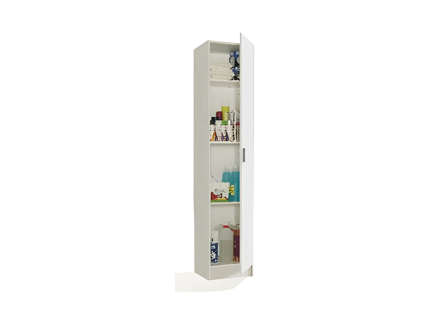 Armoire 1 porte - Blanc - MULA - L 37 x l 37x H 180