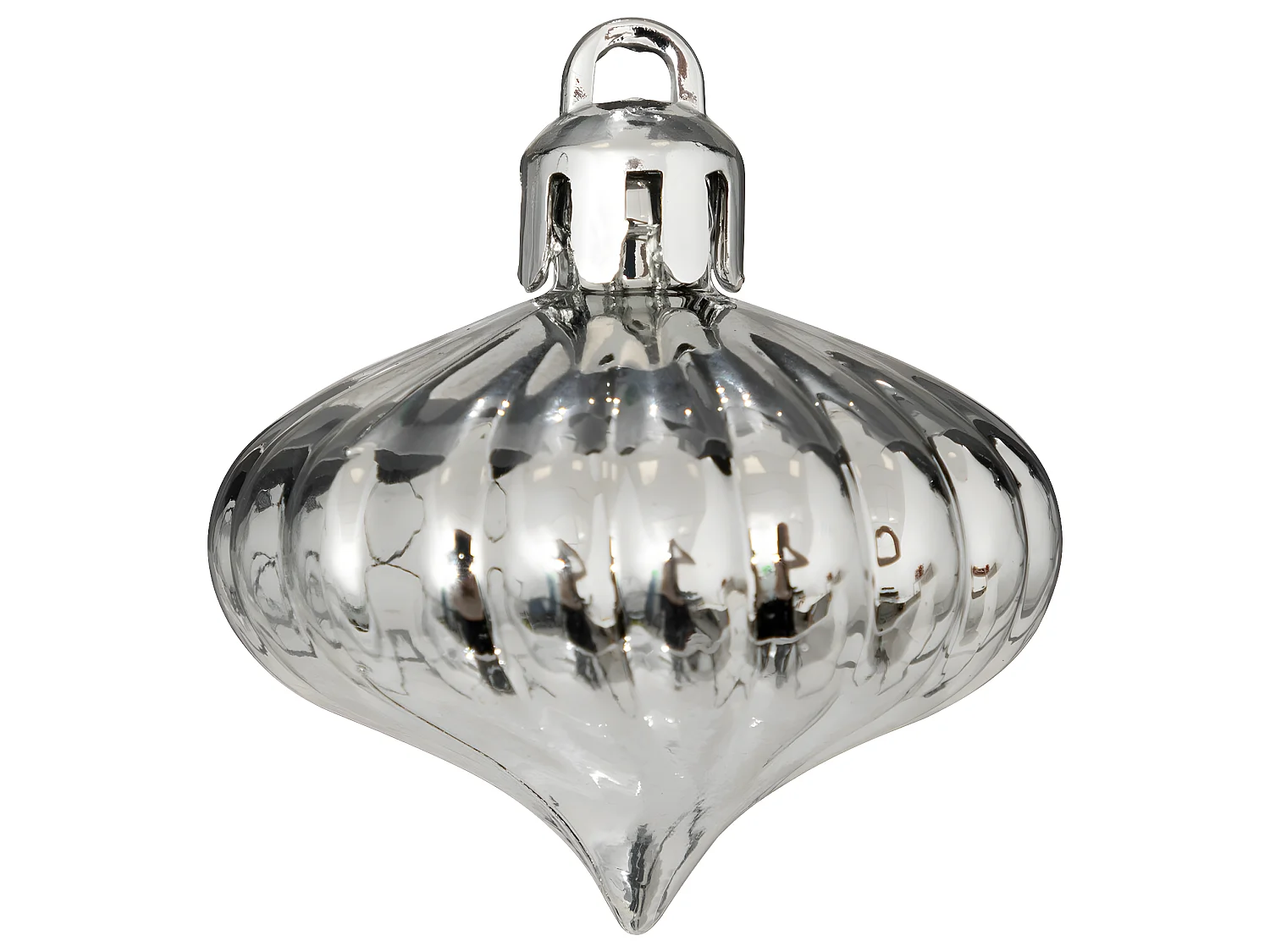 Déco de sapin de Noël Kit de 18 pièces Boules et Cimier - Argent et Blanc