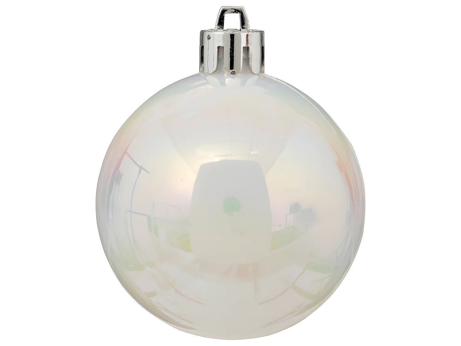 Déco de sapin de Noël Kit de 18 pièces Boules et Cimier - Argent et Blanc
