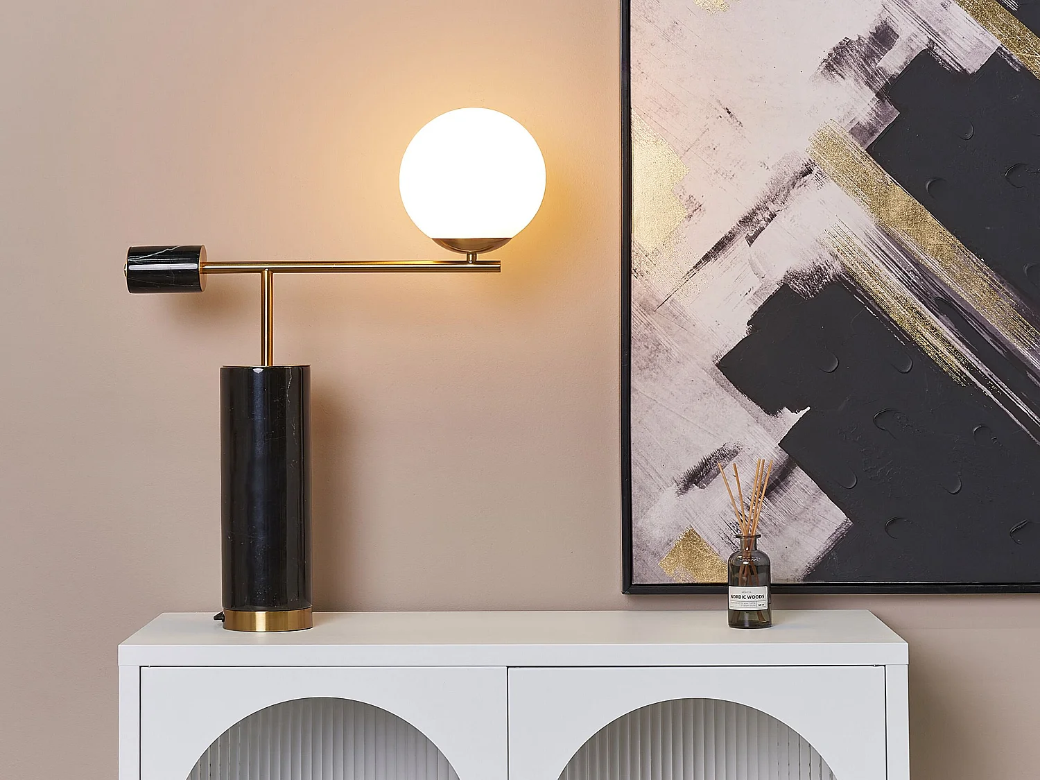 Lampe à poser HONDO Pierre Noir