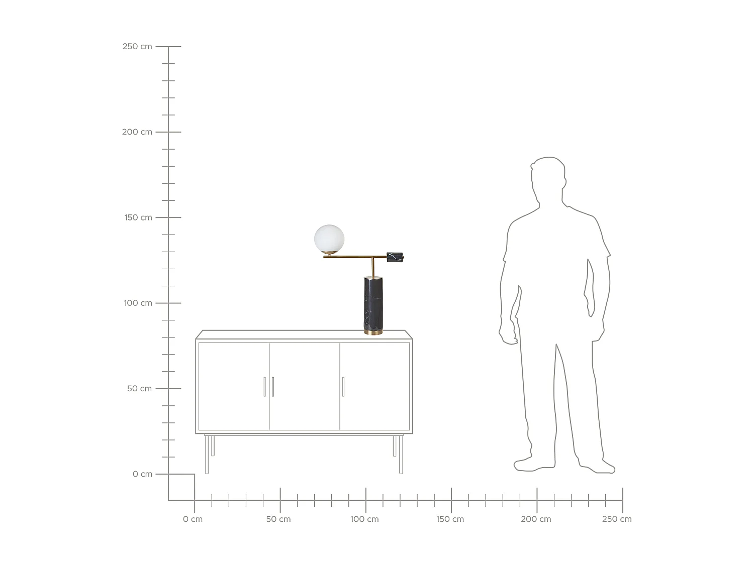 Lampe à poser HONDO Pierre Noir