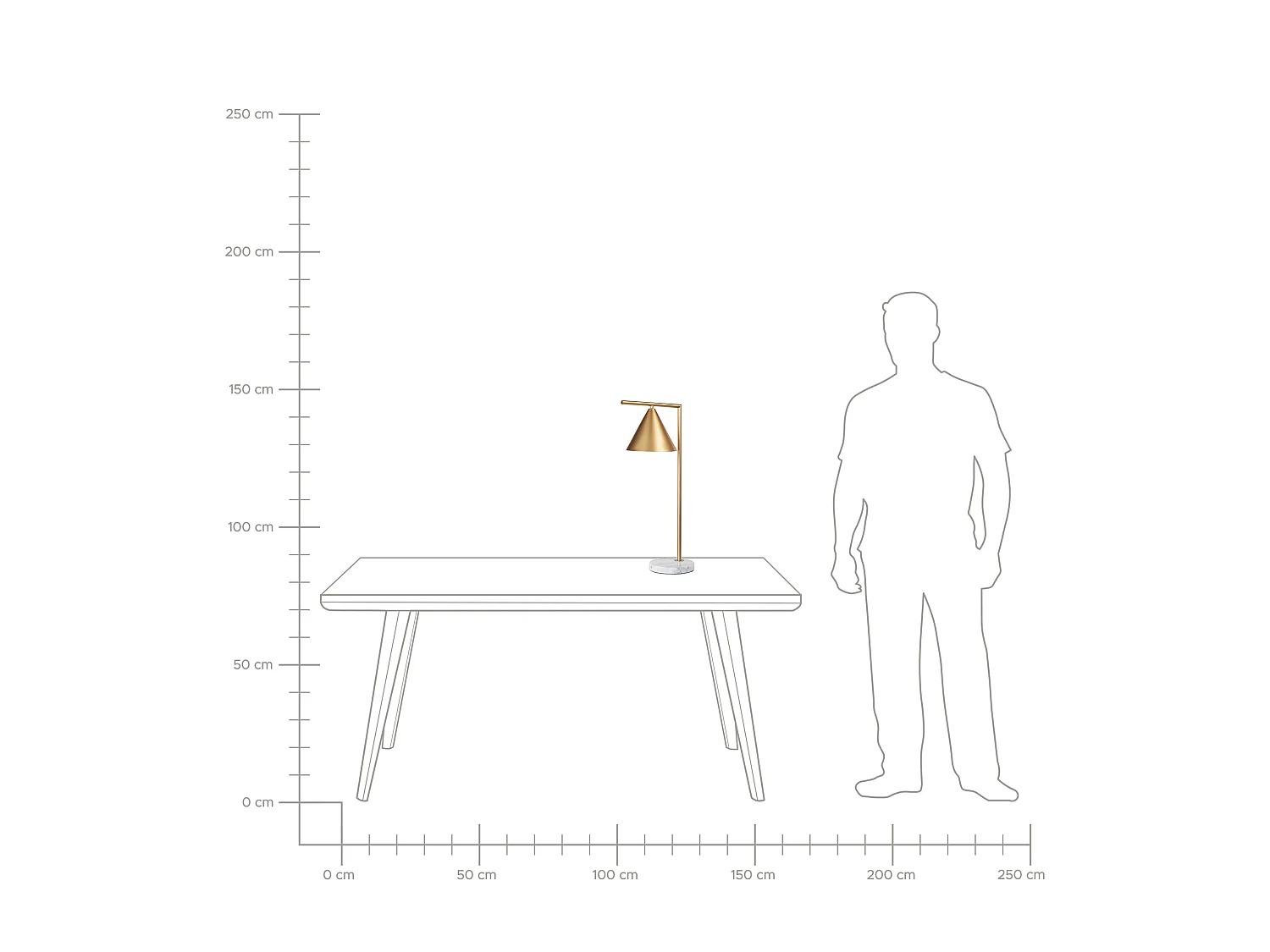 Candeeiro de mesa MOCAL Metal Dourado