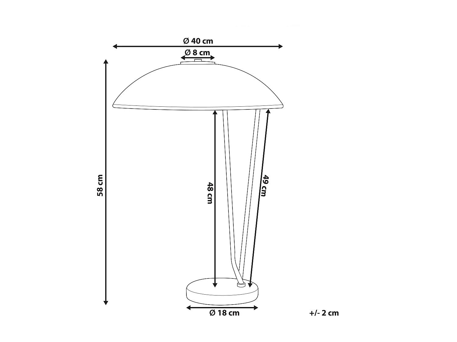 Lampa stołowa DANTO Metal Czarny