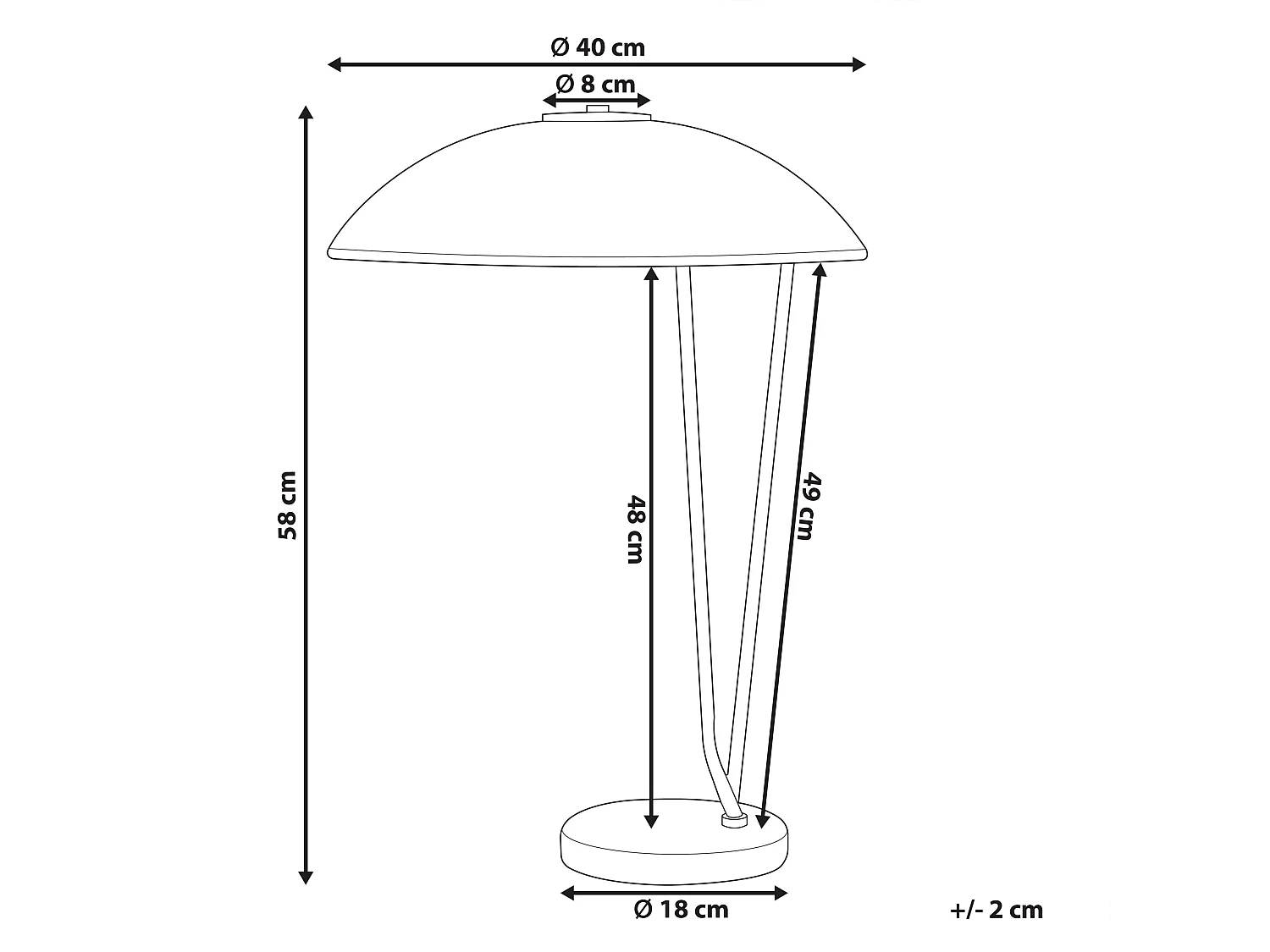 Lampe à poser DANTO Métal Noir