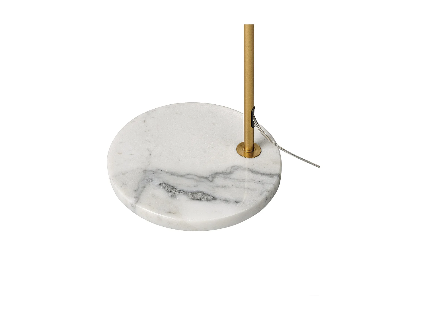 Stehlampe Metall gold mit Schirm Kegelform runder Marmorfuß 155 cm modern Mocal