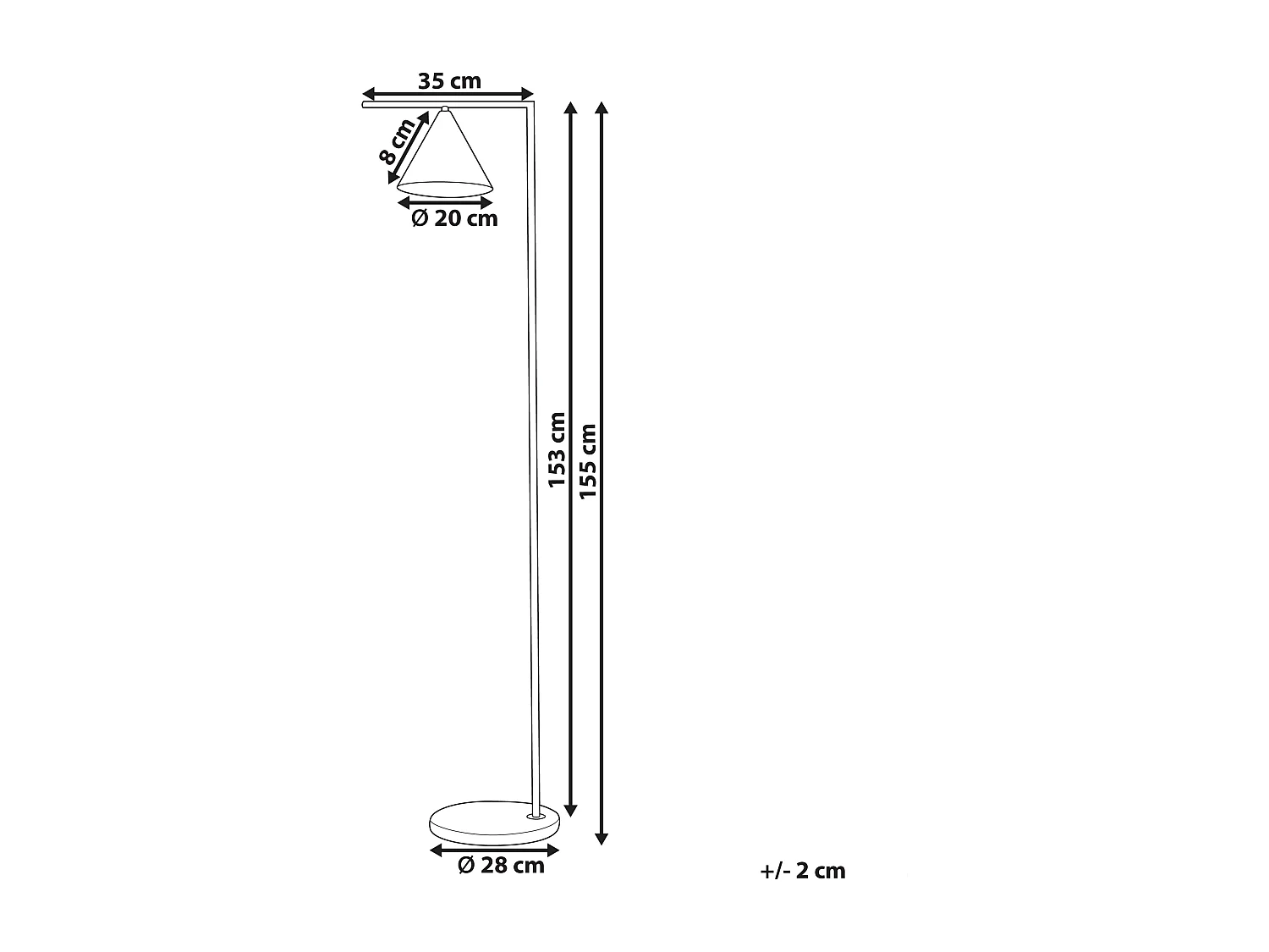 Staande lamp MOCAL Metaal Goud