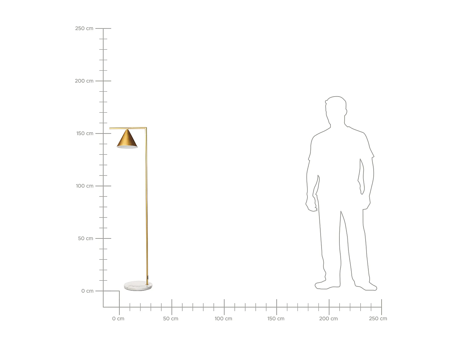 Staande lamp MOCAL Metaal Goud